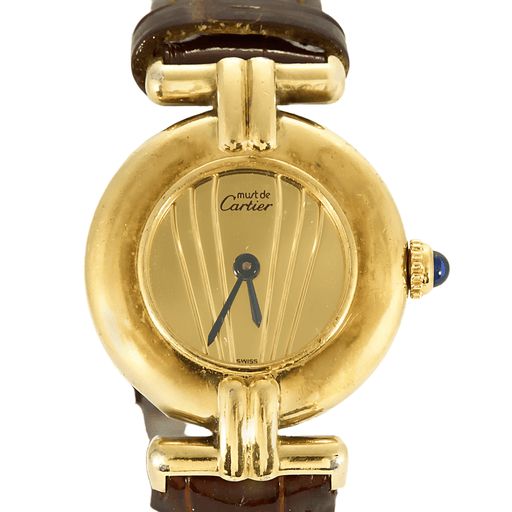 Montre Must de CARTIER - Colisée - Montre en argent plaqué or à mouvement quartz 58 Facettes DV8953-9