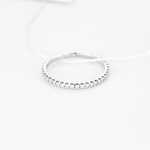 Bague 55 MAUBOUSSIN - Palace 1950 - Alliance américaine en or blanc et diamants 58 Facettes DV17866-1