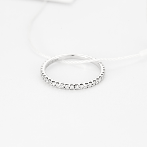 Bague 55 MAUBOUSSIN - Palace 1950 - Alliance américaine en or blanc et diamants 58 Facettes DV17866-1