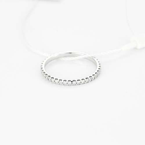 Bague 55 MAUBOUSSIN - Palace 1950 - Alliance américaine en or blanc et diamants 58 Facettes DV17866-1