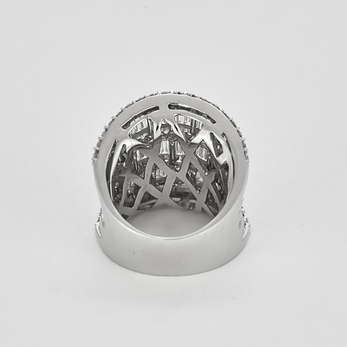 Bague 54 Bague bandeau en or blanc et diamants 58 Facettes DV17912-1-54-3