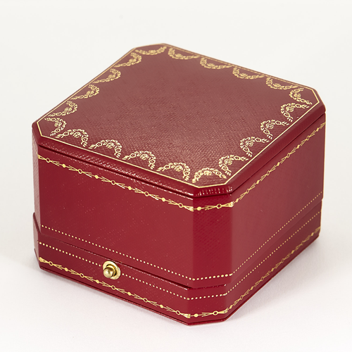 CARTIER - Amulette - Bague en or rose, onyx et diamants