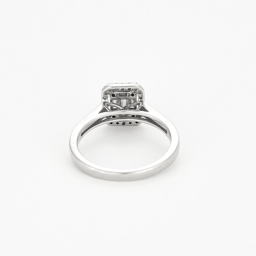 Bague 52 Bague solitaire en or blanc et diamants 58 Facettes DV18458-1-52-1