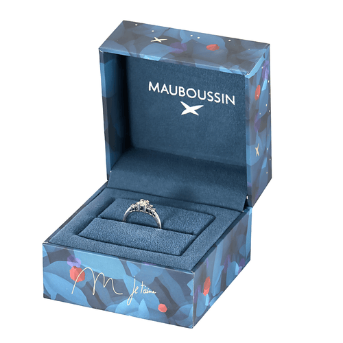 Bague 53 Mauboussin -Un Automne 1930 n°5 - Bague Solitaire en or blanc et diamants 58 Facettes DV18465-1-53-2