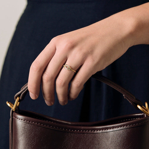 Bague 51 FRED - Force 10 - Petit modèle - Bague en or jaune à motif de manille et diamants 58 Facettes DV18445-4-51-2