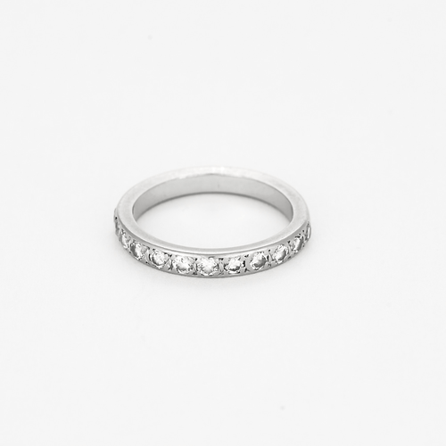 Bague 52,5 Alliance semi-pavé en or blanc et diamants 58 Facettes DV18242-1-525-6