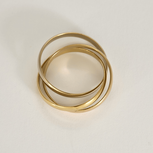 Bague 52 Cartier - Trinity - Alliance trois ors. Petit modèle. 58 Facettes DV18068-2