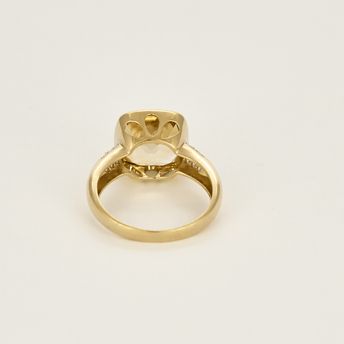 Bague 53,5 Bague en or jaune, citrine et diamants 58 Facettes DV18302-2-535-5
