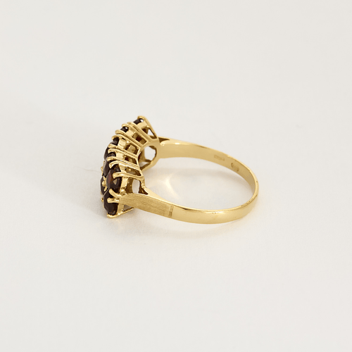 Bague 53 Bague double rang grenats almandins 58 Facettes DV11262-13