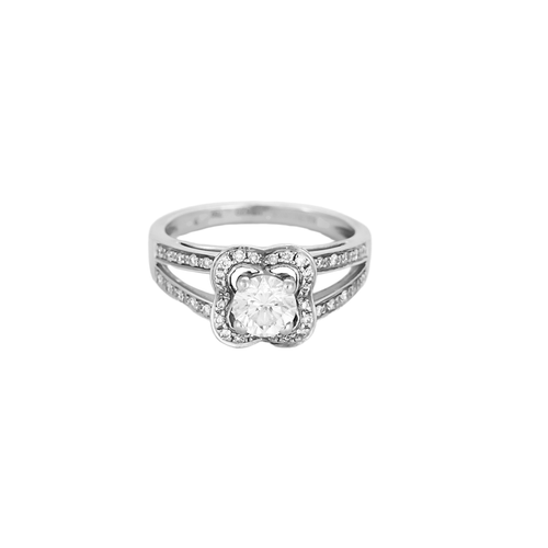 Bague 48 MAUBOUSSIN - Chance of Love n°5 - bague or blanc et diamants 58 Facettes DV0812-9-48-2