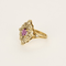 Bague 49 Bague losangique en or jaune , diamants et rubis. 58 Facettes DV11262-17