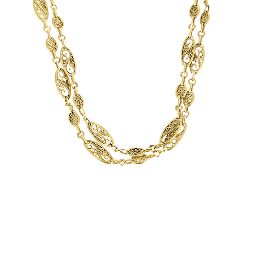 Collier Chaîne giletière en or jaune 58 Facettes DV19065-7