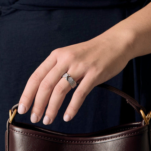 Bague 56 Chaumet - Lien Evidence - Bague en or gris et diamants 58 Facettes DV19123-1-56-3