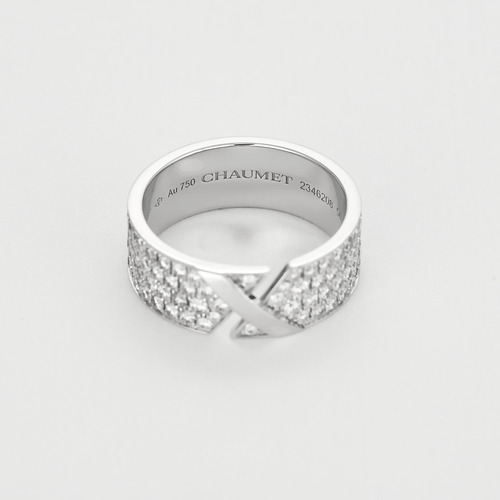 Bague 56 Chaumet - Lien Evidence - Bague en or gris et diamants 58 Facettes DV19123-1-56-3