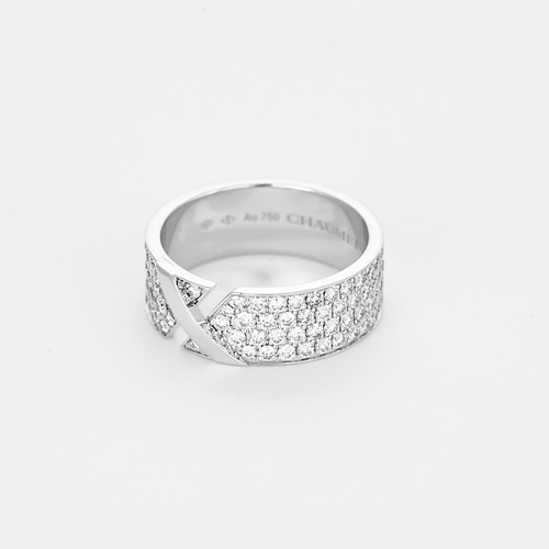 Bague 56 Chaumet - Lien Evidence - Bague en or gris et diamants 58 Facettes DV19123-1-56-3