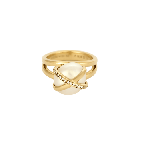 Fred Anillo FRED - Anillo "Baie des Anges" oro amarillo, perla y diamantes