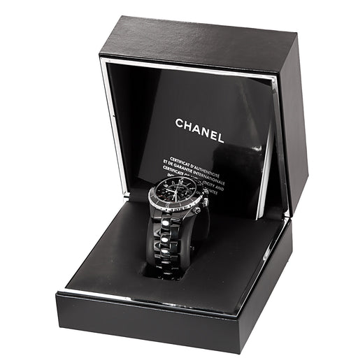 CHANEL - Montre J12 Chronographe en céramique noire