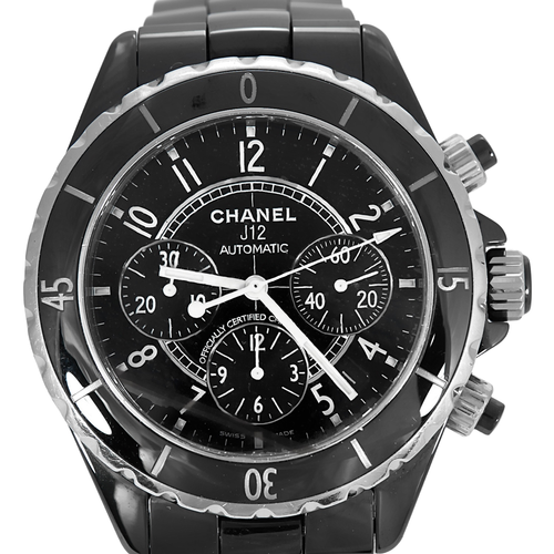 CHANEL - Montre J12 Chronographe en céramique noire