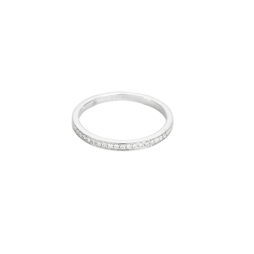 Bague 50 Demie Alliance en or gris et diamants 58 Facettes DDV18995-2