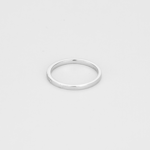 Bague 50 Demie Alliance en or gris et diamants 58 Facettes DDV18995-2