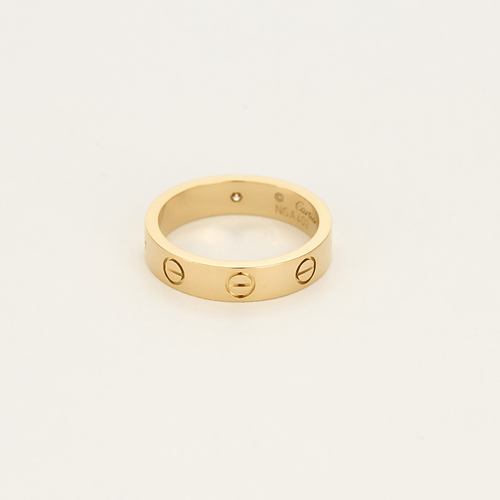 Bague 49 CARTIER - Love - Petit modèle 1 diamant - Bague en or jaune et diamant 58 Facettes DV15875-2-49-2