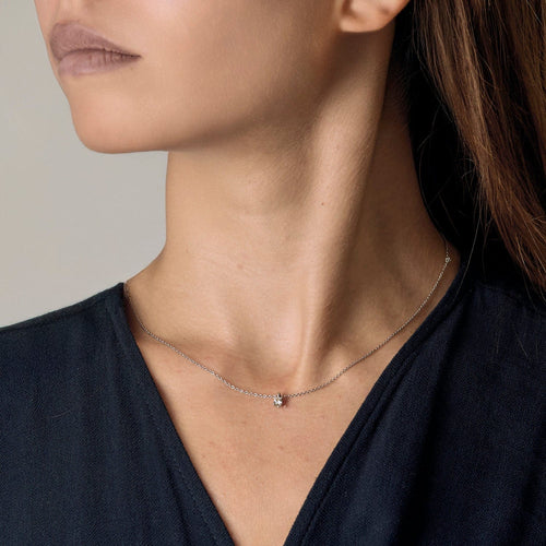 TIFFANY - Collier solitaire en platine