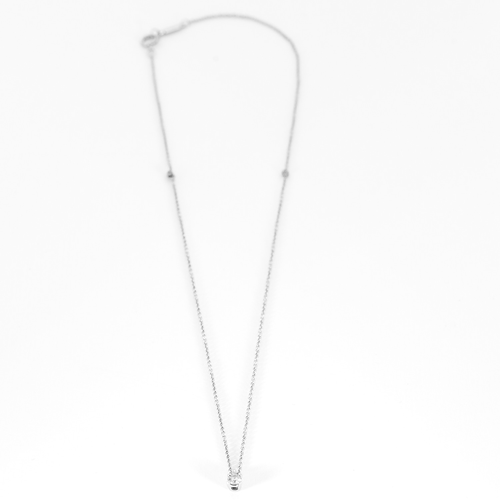 TIFFANY - Collier solitaire en platine