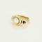 Bague 52 Bague en or jaune, saphir et perle mabé 58 Facettes DV19349-1