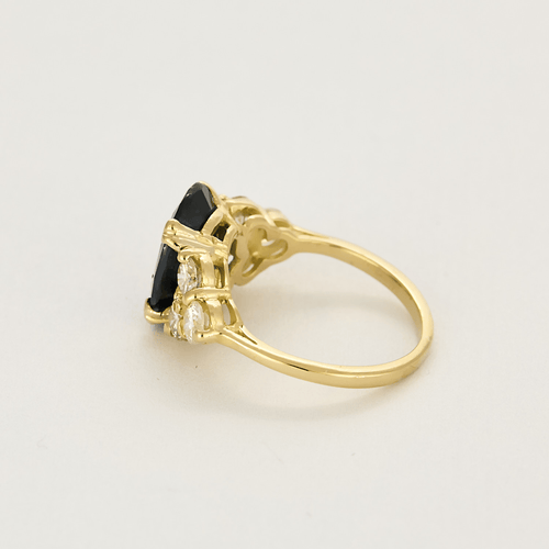 Bague 51.5 Bague or jaune saphir et diamants 58 Facettes DV0212-3