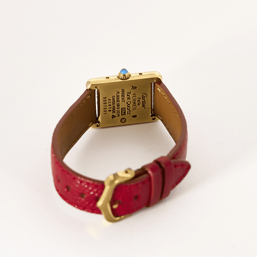 Montre Must de Cartier - Tank - Bracelet montre en vermeil à boitier rectangulaire à mouvement quartz 58 Facettes DV19116-1