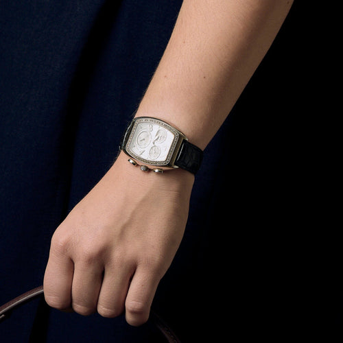 VAN DER BAUWEDE - Magnum XS Chrono calibre 65 - Montre en acier et diamants à mouvement quartz