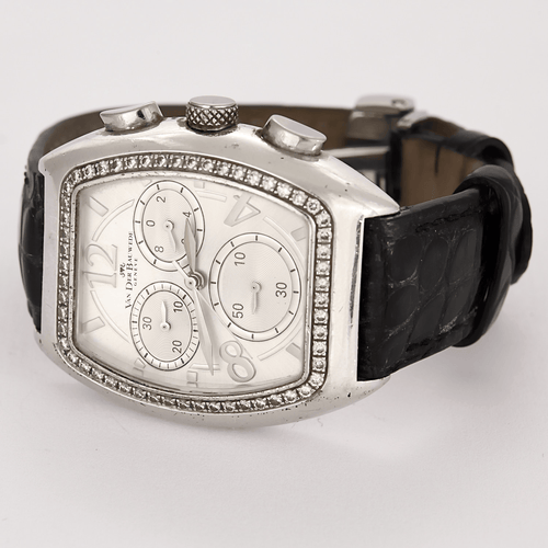 Montre VAN DER BAUWEDE - Magnum XS Chrono calibre 65 - Montre en acier et diamants à mouvement quartz 58 Facettes DV0260-11