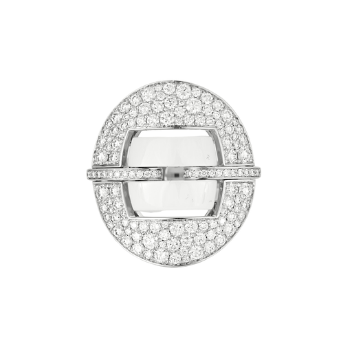 CHANEL - Ultra - Bague en or blanc, diamants et céramique blanche