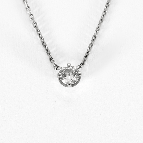 Collier Collier en or gris et diamant solitaire 0.20 carat 58 Facettes DV19360-1