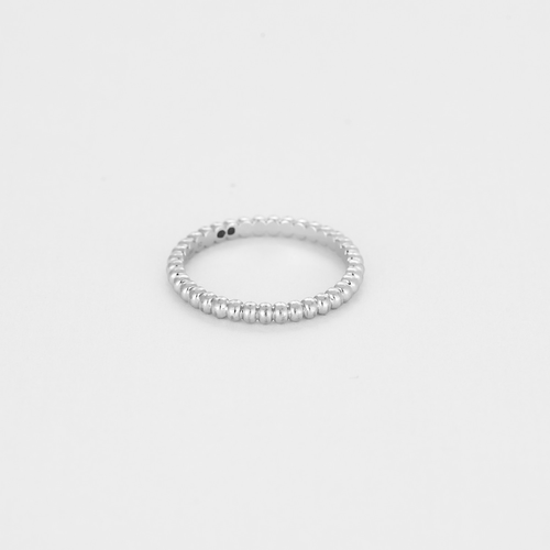 Bague 52 VAN CLEEF & ARPELS - Perlé - Fine alliance en or gris 58 Facettes DV19650-2