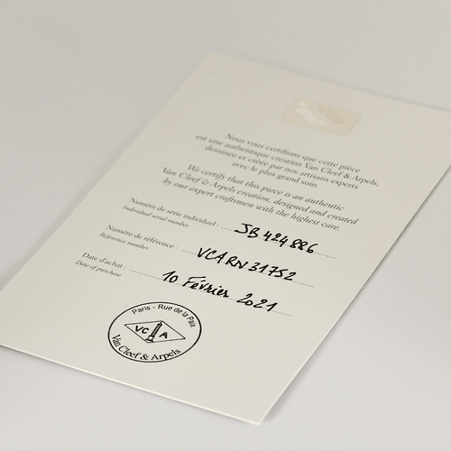 Bague 52 VAN CLEEF & ARPELS - Perlé - Fine alliance en or gris 58 Facettes DV19650-2