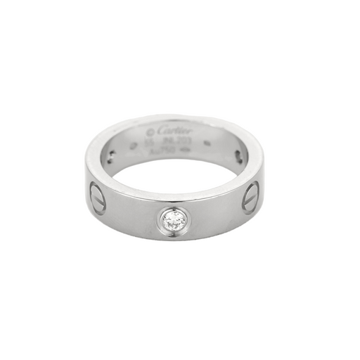 Bague 55 CARTIER- Love - Bague en or blanc et diamants 58 Facettes DV16065-1