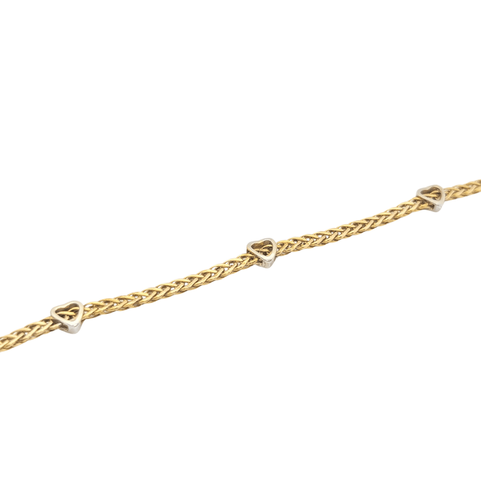 Bracelet Bracelet cœurs en or jaune et diamants 58 Facettes 29810