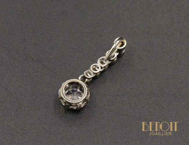 Pendentif Pendentif articulé en platine et diamants taille ancienne 58 Facettes A10377