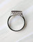 Bague 56.5 Bague Art Déco rectangle pavée en or blanc et diamants 58 Facettes A11240