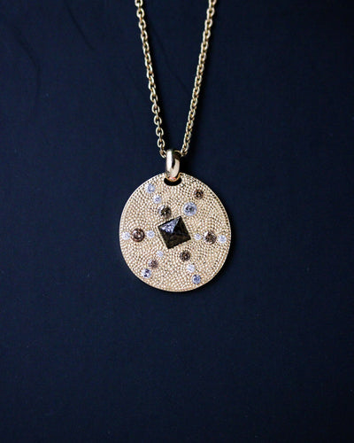 Hanger De Beers Talisman - Medaille in 18-karaats geelgoud en diamanten 58 Facettes A11967