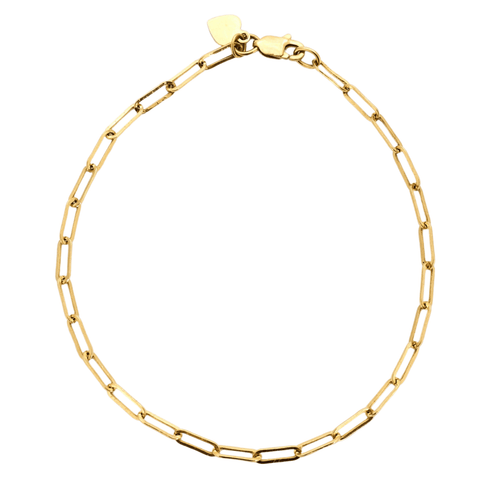 Bracelet Gourmette maille forçat en or jaune 58 Facettes LP788