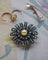 Broche 53 Bague marguerite modulable broche en or rose et diamants, perle de culture gold 58 Facettes A9885 F1987