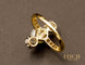 Bague 46 Bague trilogie perle fine en or jaune et diamants 58 Facettes A9886