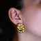 Boucles d'oreilles Boucles d’oreilles tores enlacés torsadés en or jaune 750 58 Facettes