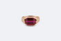 Bague 16 / Oro Rosa Bague en or rose 18 ct avec pierre rouge 58 Facettes ANL706