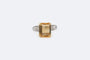 Bague Oro Giallo / 15 Bague en or blanc 18 kt avec quartz citrine 58 Facettes anl931