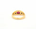 Bague Bague en or jaune 18 ct avec rubis cabochon 0,90 ct et diamants 58 Facettes 8842