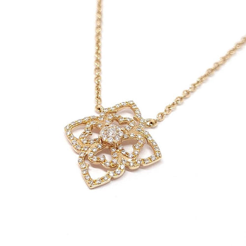 Ogrlica Ogrlica od čipke u roze zlatu od 18 karata i dijamantima 58 Facettes