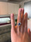 Bague 49 Art déco - Bague en platine avec saphir bleu et diamants 58 Facettes